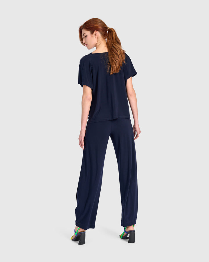 Fluid Slinky Flow Pants, Navy