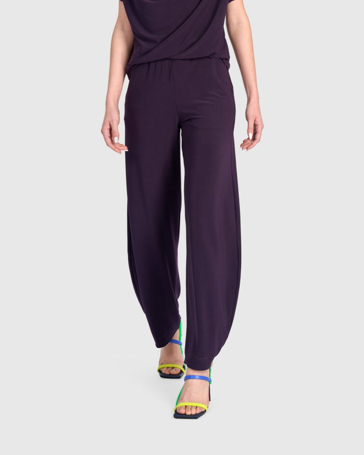 Fluid Slinky Flow Pants, Plum