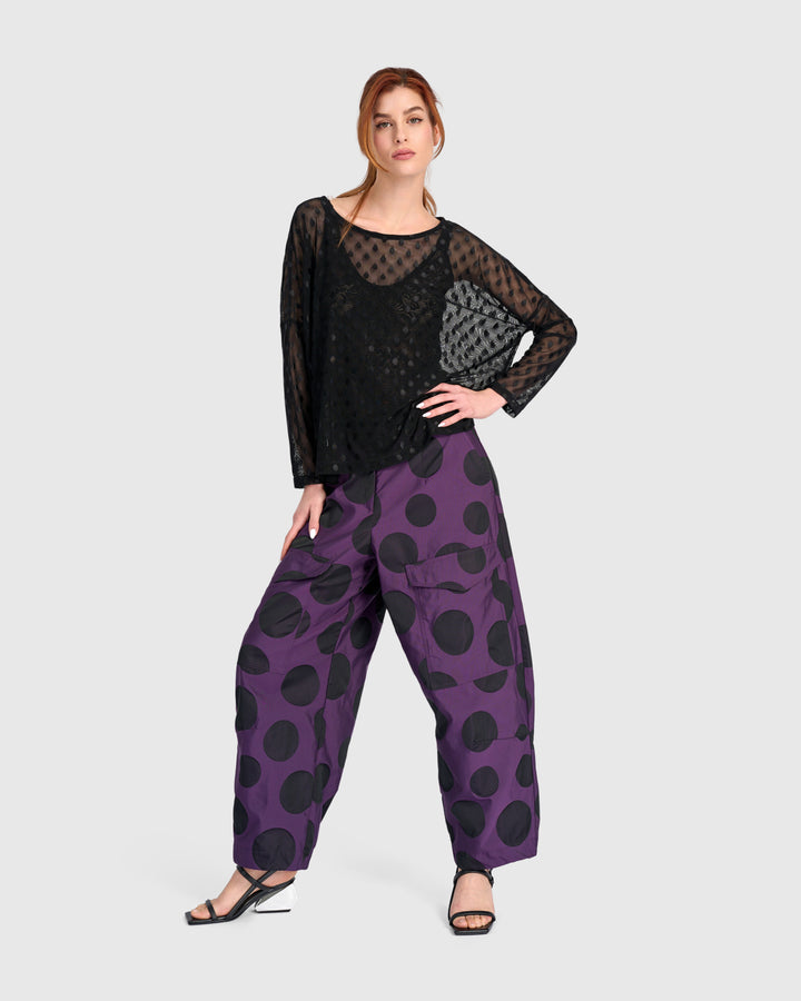 Umbral Boxy Top, Black Mesh