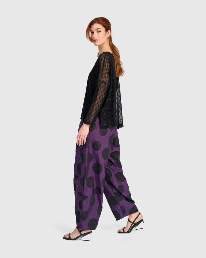Umbral Boxy Top, Black Mesh