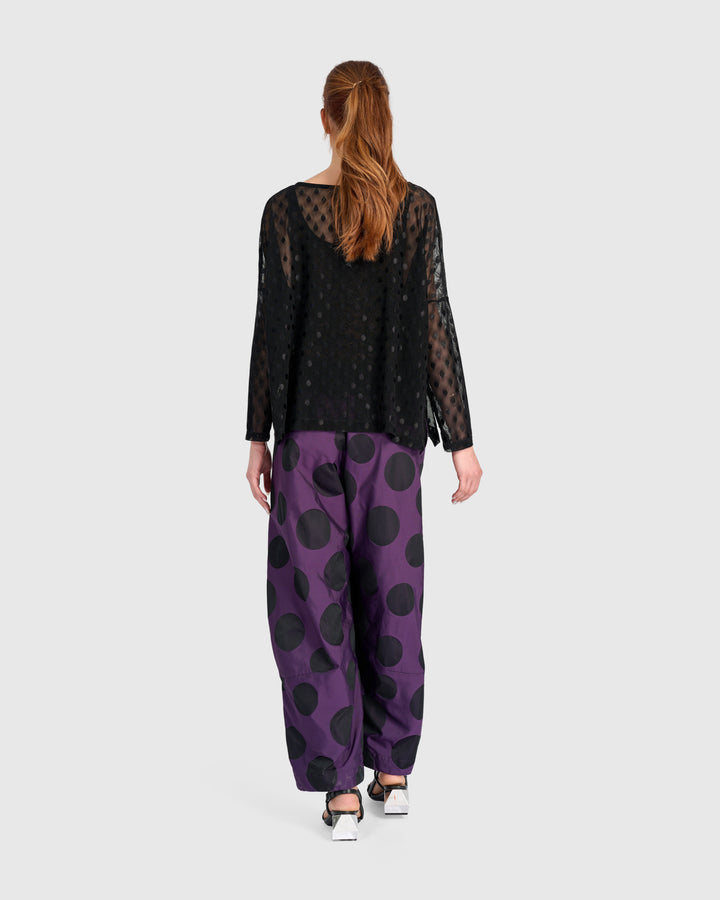 Umbral Boxy Top, Black Mesh