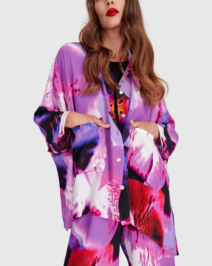 Roji Chiffon Shirt, Orchid