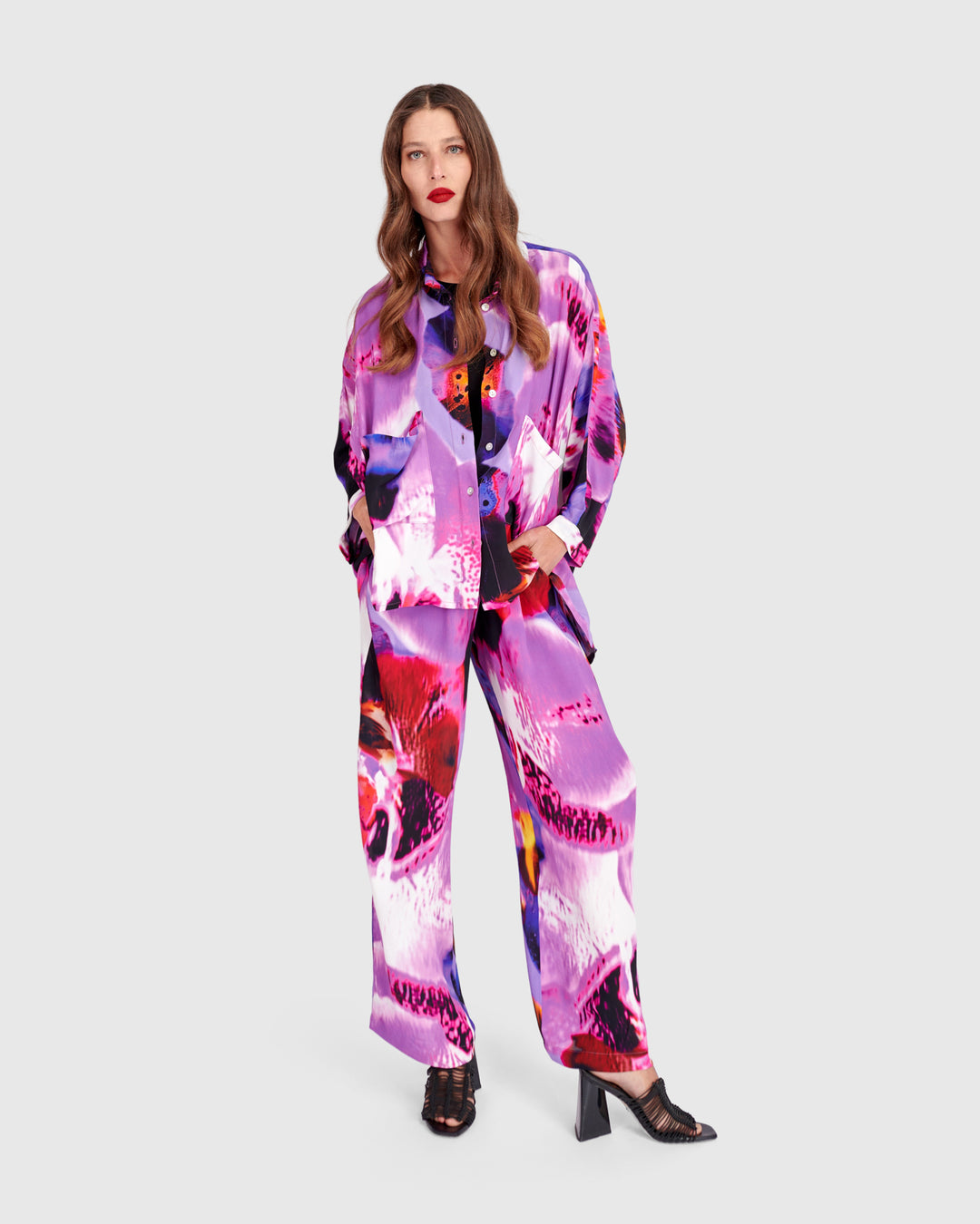 Roji Chiffon Shirt, Orchid