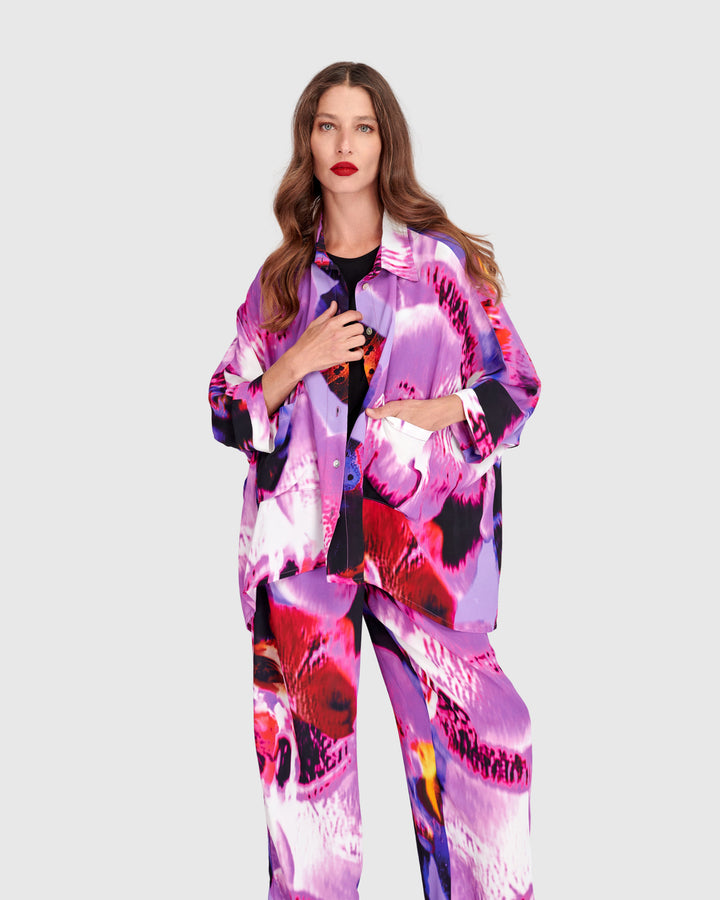 Roji Chiffon Shirt, Orchid