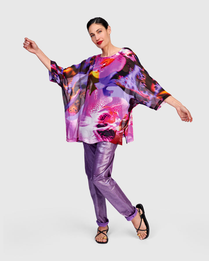 Yaen Chiffon Top, Orchid