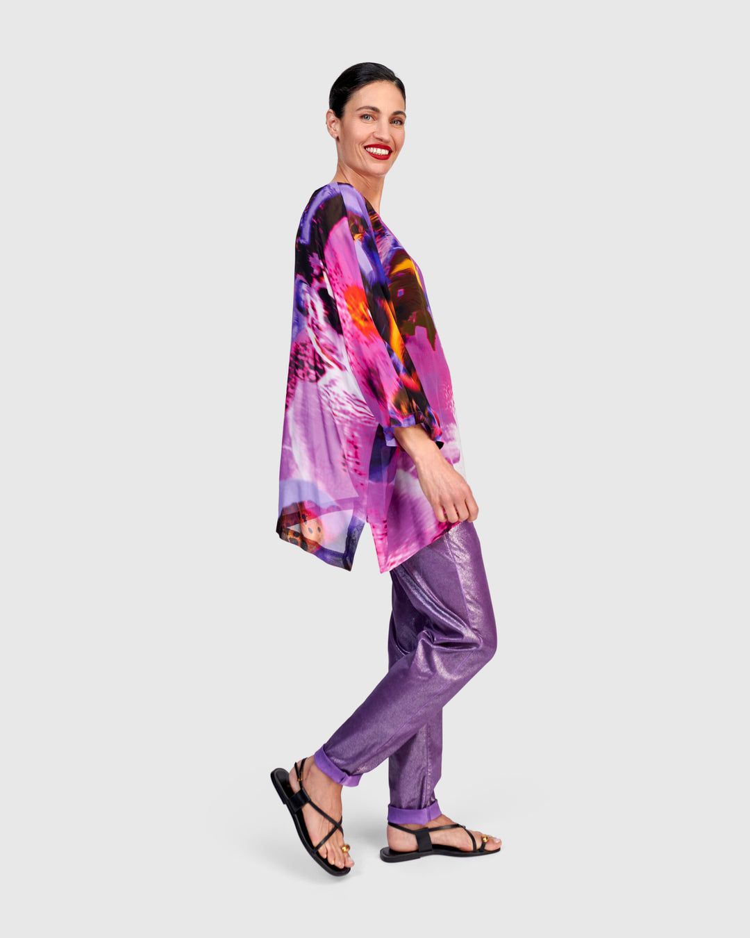 Yaen Chiffon Top, Orchid