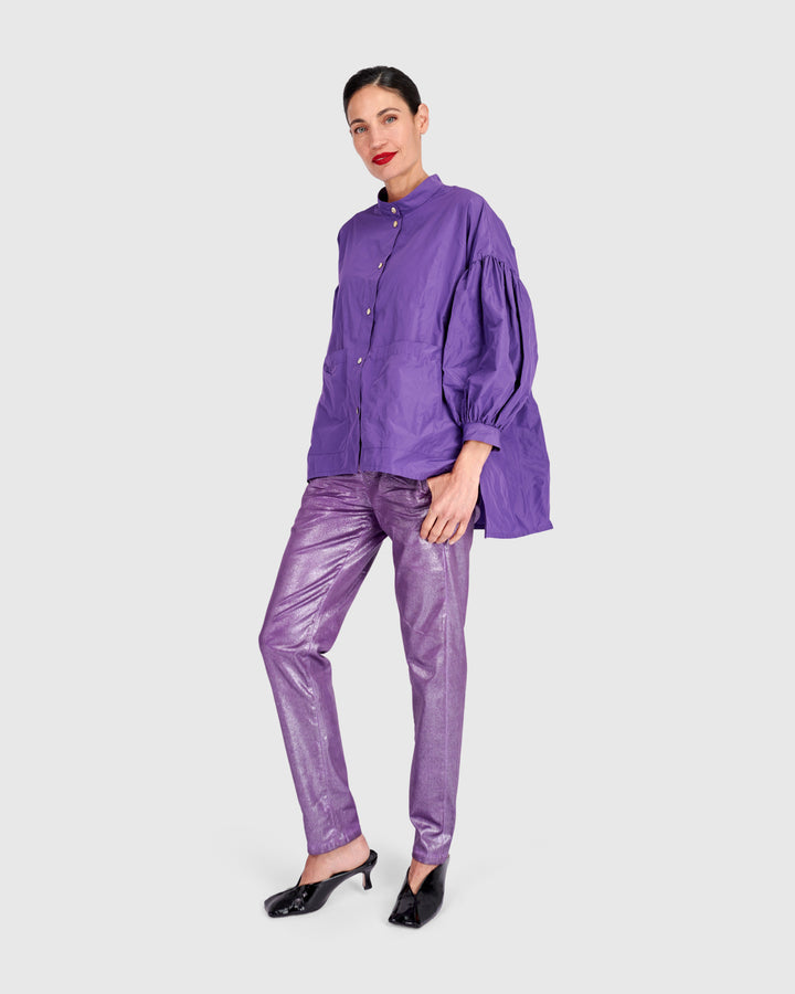Shimmer Iconic Stretch Jeans, Amethyst