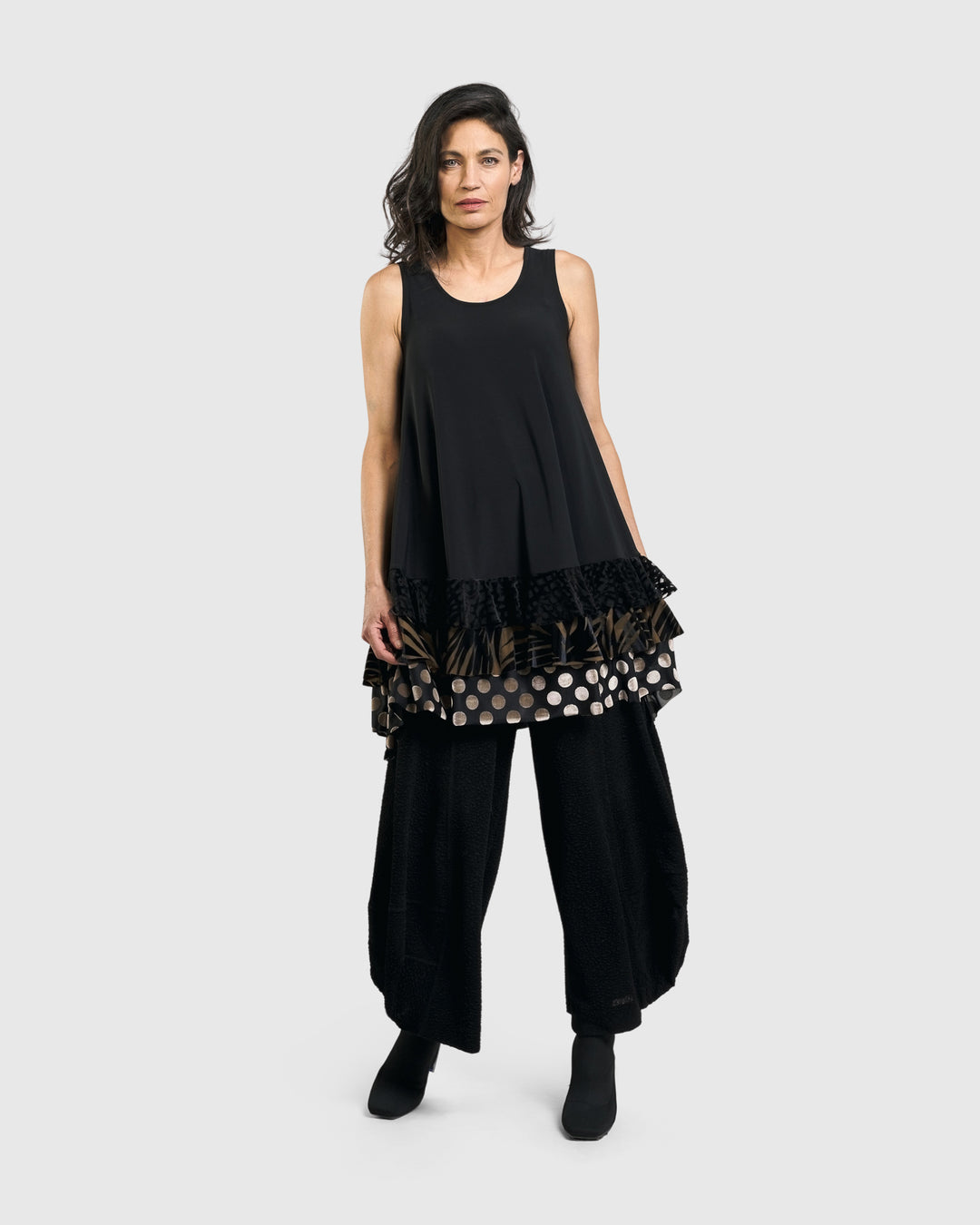 Jacquard Punto Pants, Black