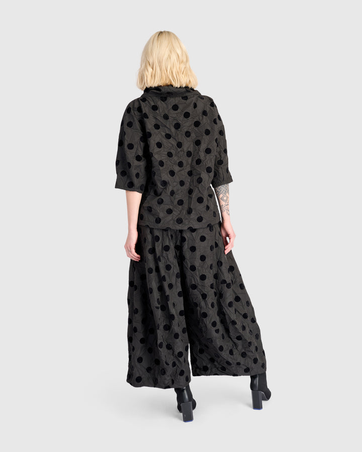 Soiree Funnel Top, Black Dots