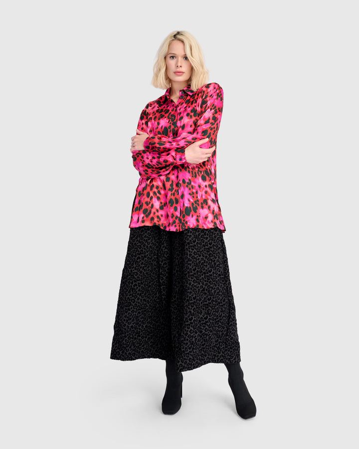 Charmant Shirt, Fuchsia Print