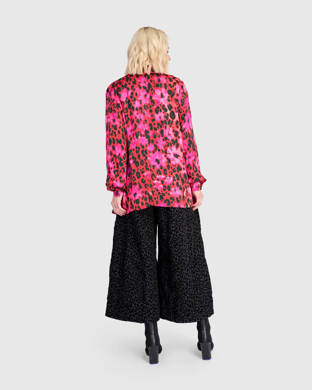 Charmant Shirt, Fuchsia Print