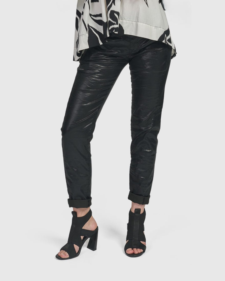 Iconic Stretch Jeans, Metallic Black
