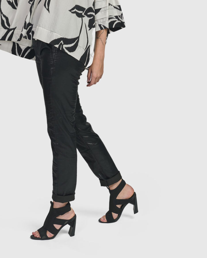 Iconic Stretch Jeans, Metallic Black