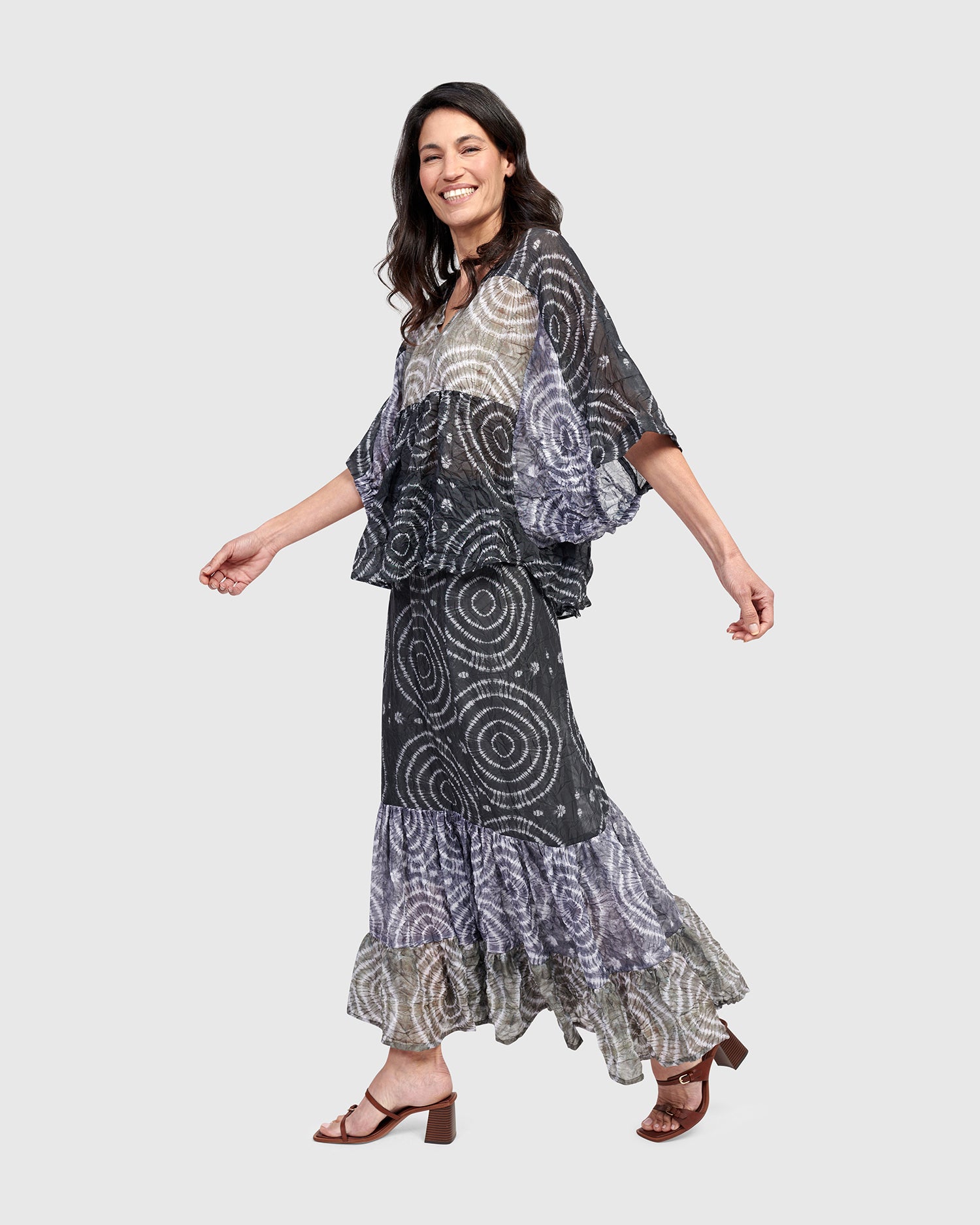 スカート ROTATE FW25 'Flower Maxi' skirt (114557400 400) Satin Big Flower Skirt Pink - ROTATE Birger Christensen