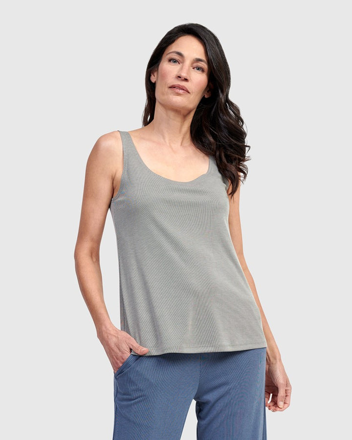 Essential Relaxed Tank Top, Saladine