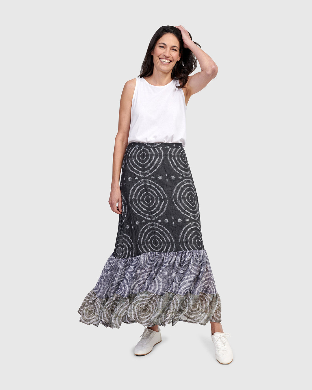 Spirals Maxi Skirt, Celestial