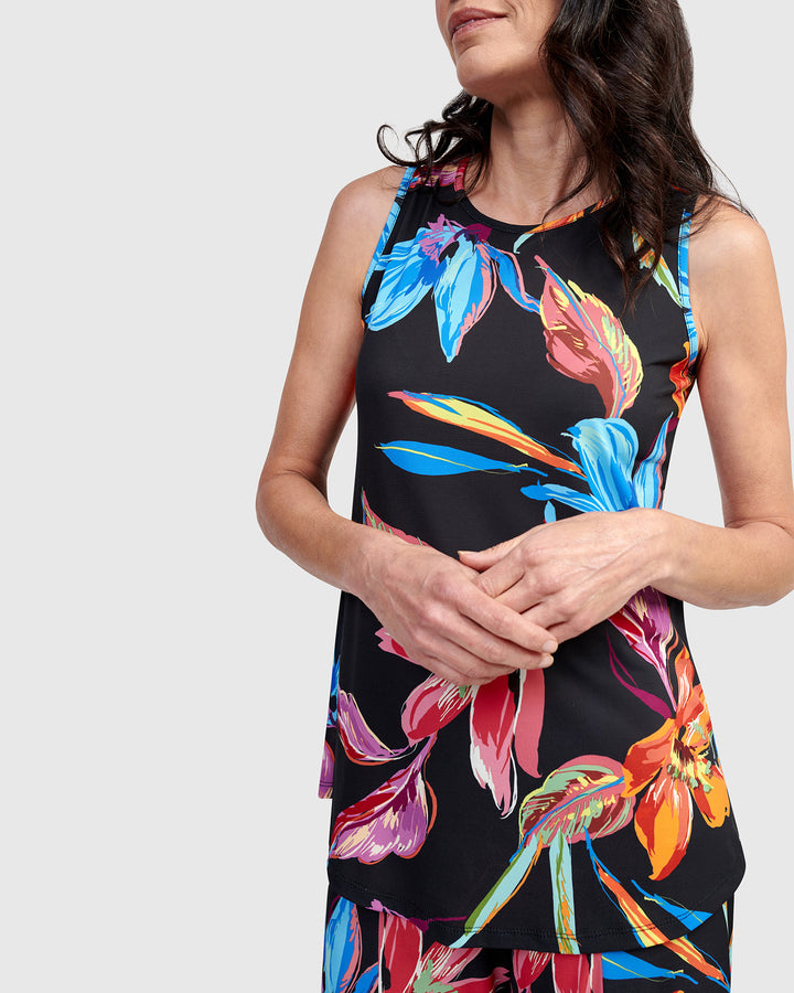 Rainforest Sleeveless Top, Bloom