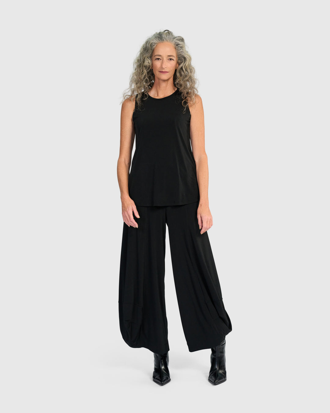 Essential Slinky Sleeveless Top, Black