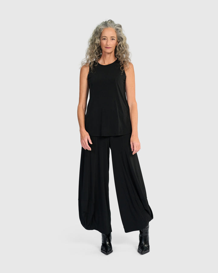 Essential Slinky Sleeveless Top, Black