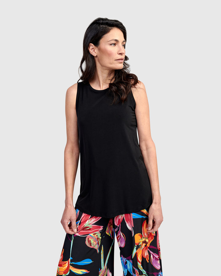 Essential Sleeveless Top, Black