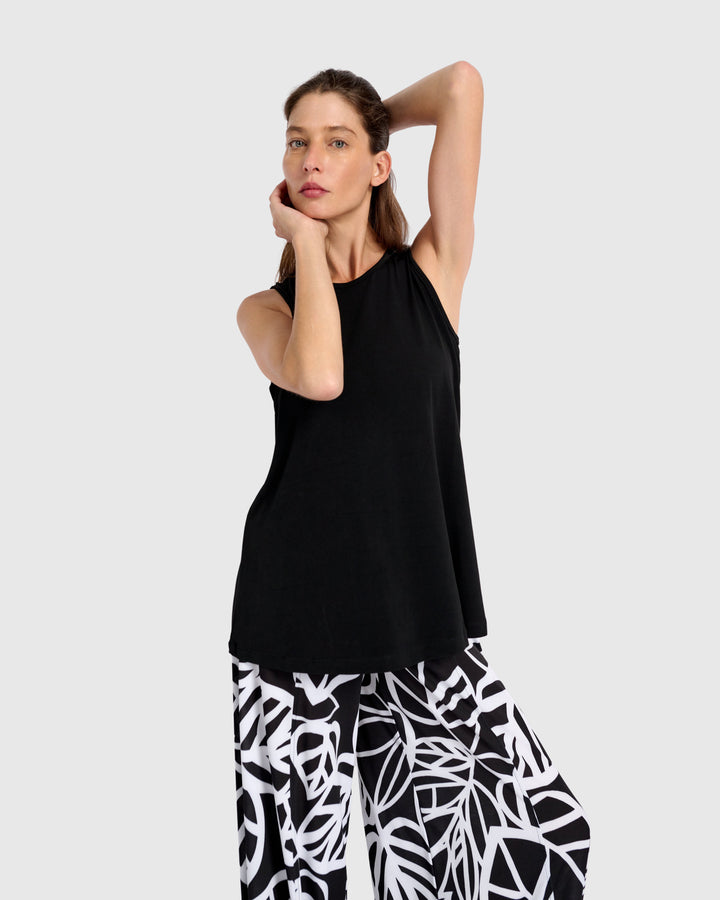 Essential Sleeveless Top, Black