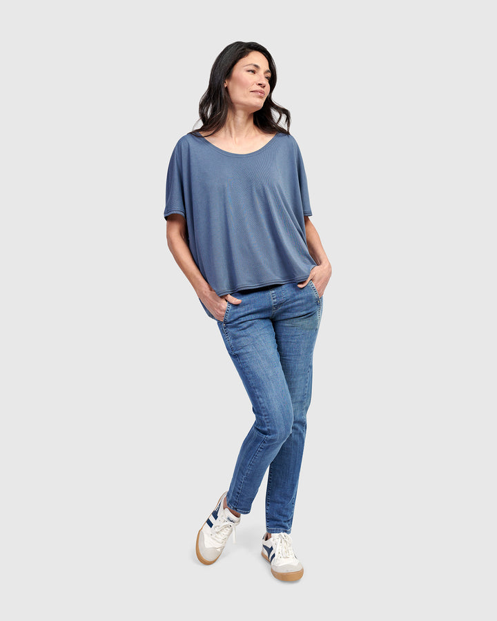 Essential Breeze Tee, Blue Mist