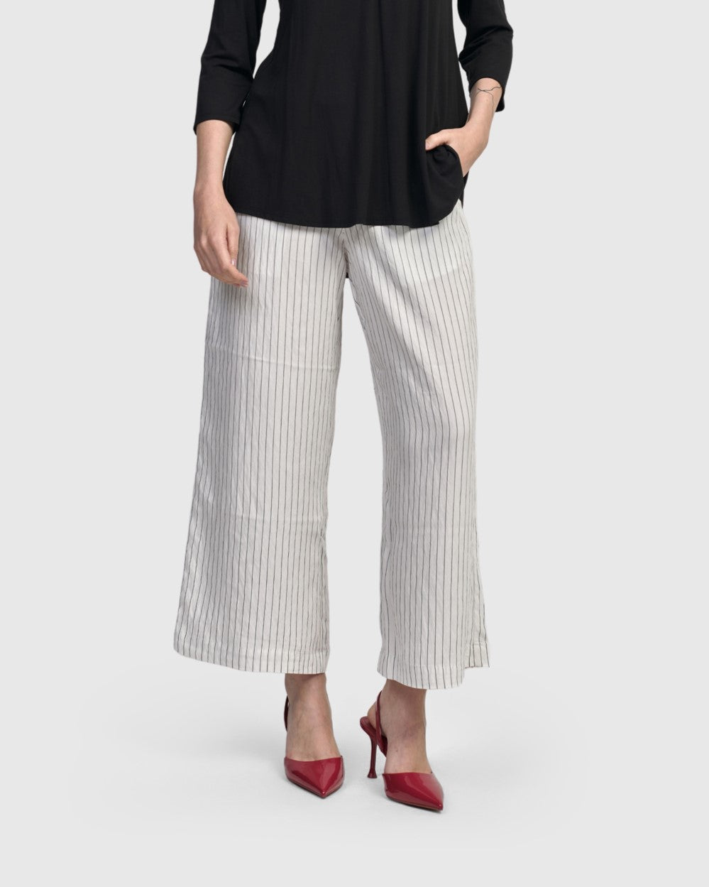 Sophie Cropped Pants, White