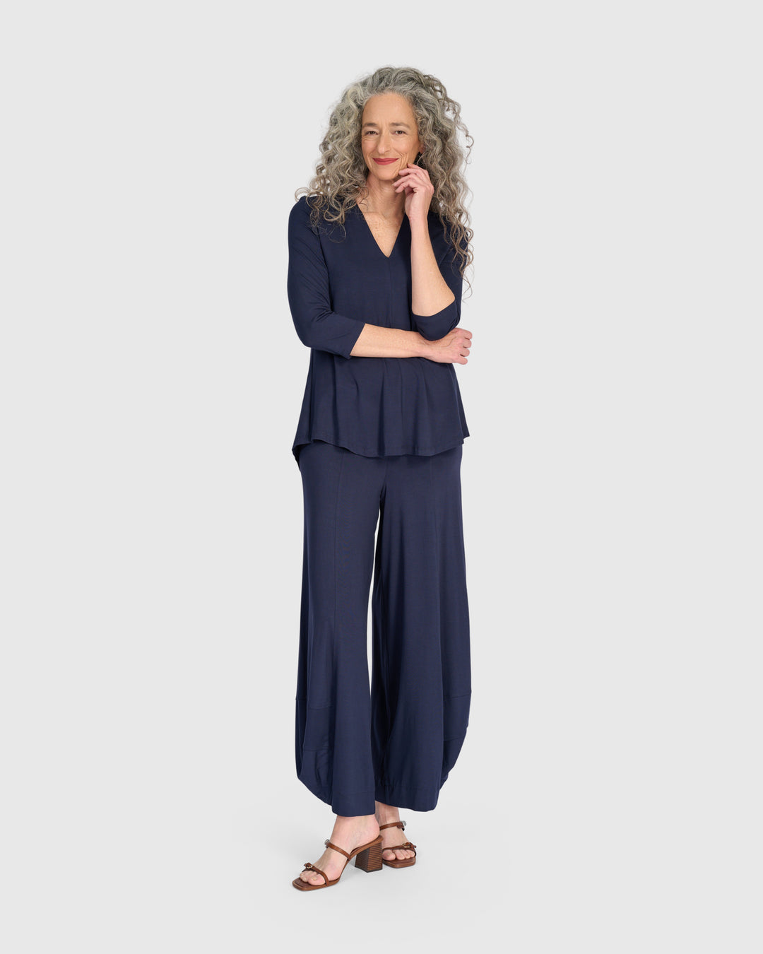Essential Punto Pants, Navy