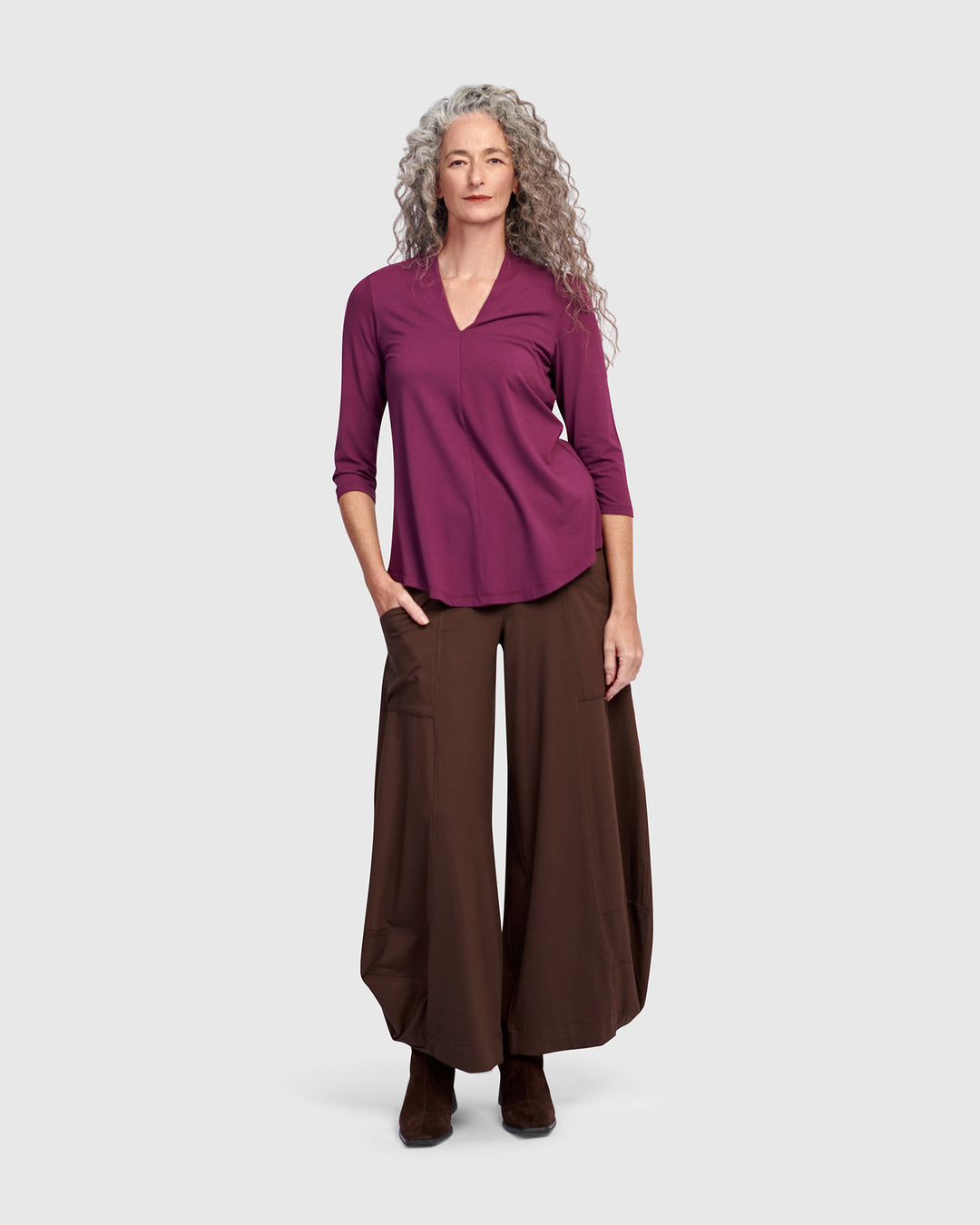 Essential Punto Pockets Pants, Umber