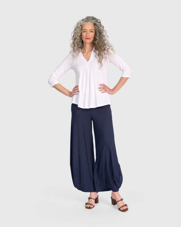 Essential Punto Pants, Navy
