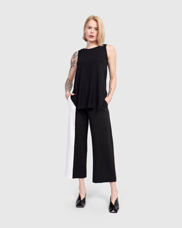 Olivia Lounge Pants, Black/White