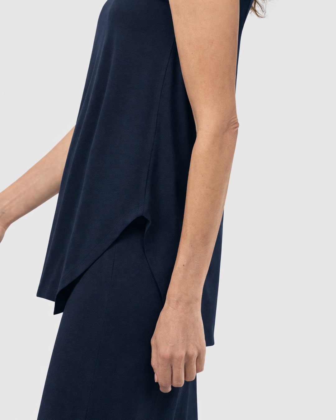 Essential Cutaway Tank Top, Navy