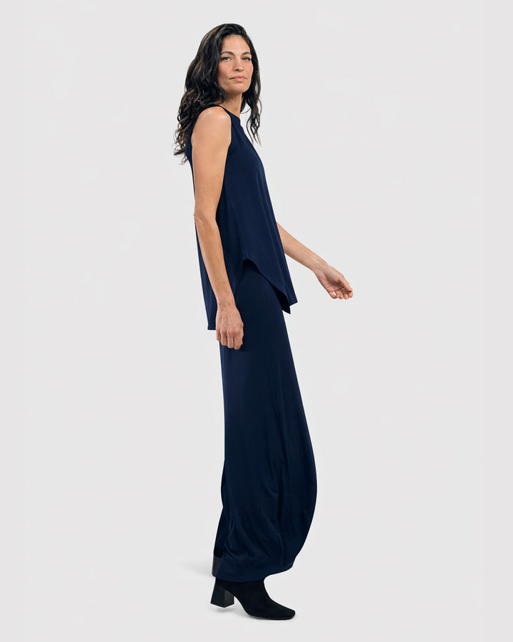 Essential Cutaway Tank Top, Navy