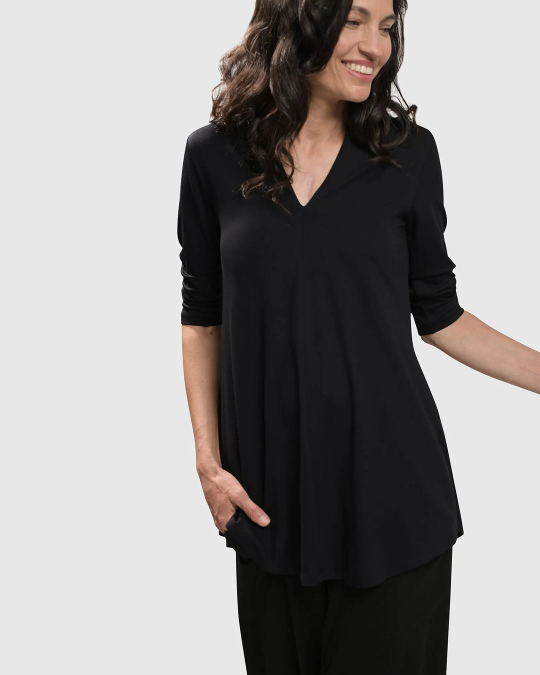 Essential V-neck Tunic Top