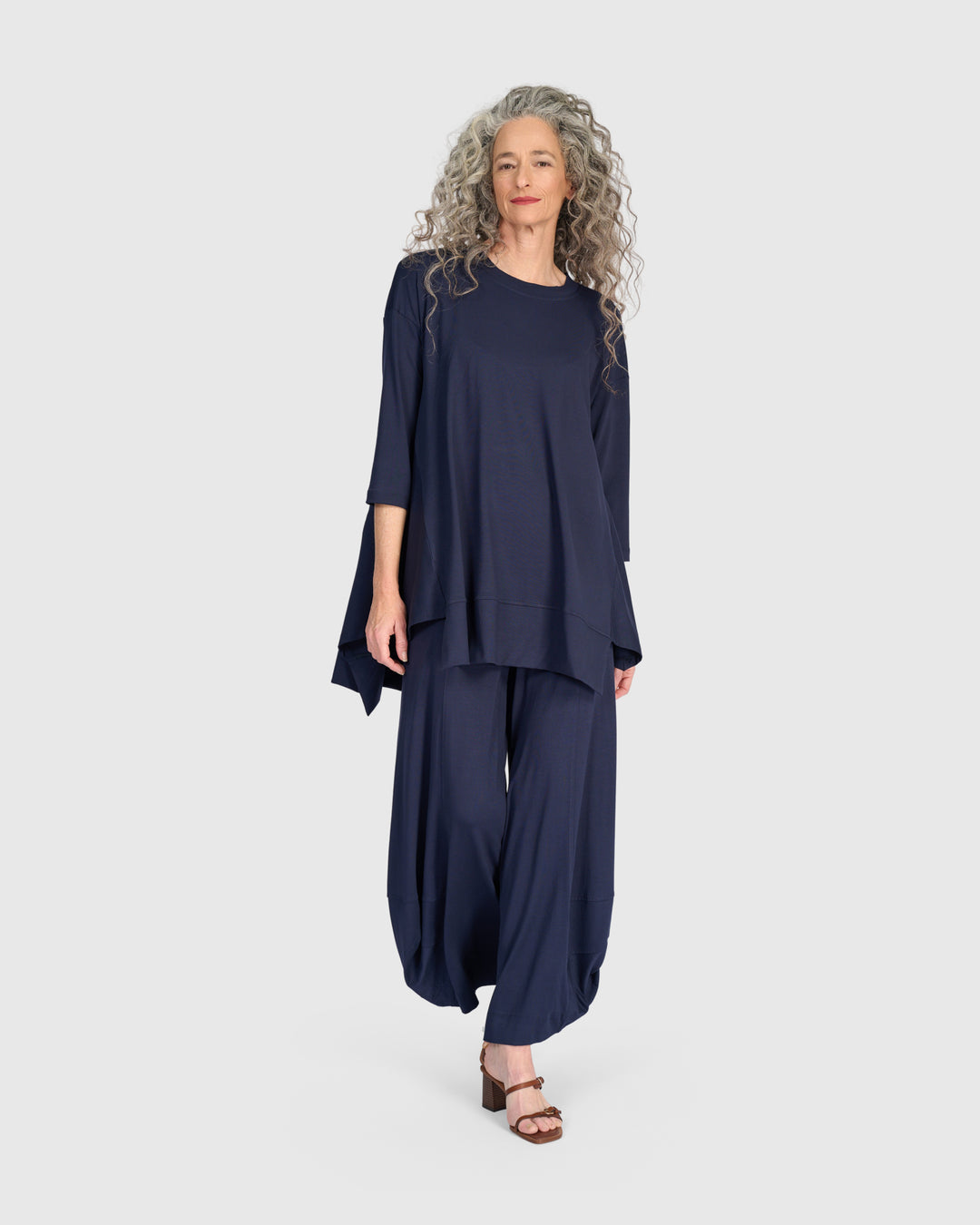 Essential Oversized Trapeze Top, Navy