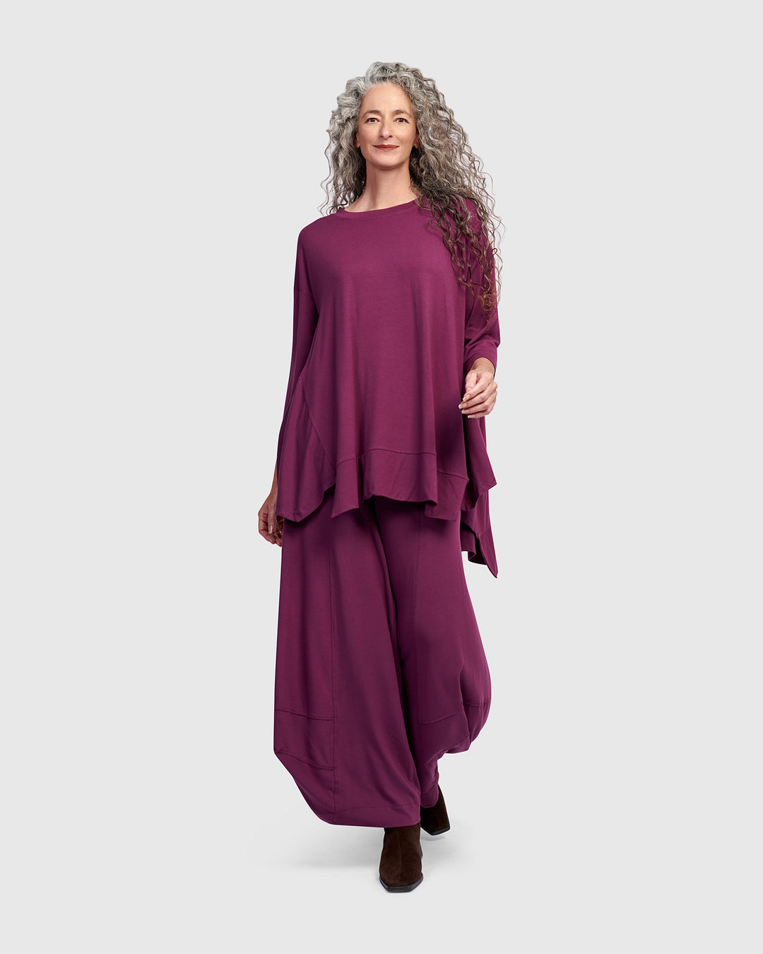 Essential Oversized Trapeze Top, Sangria