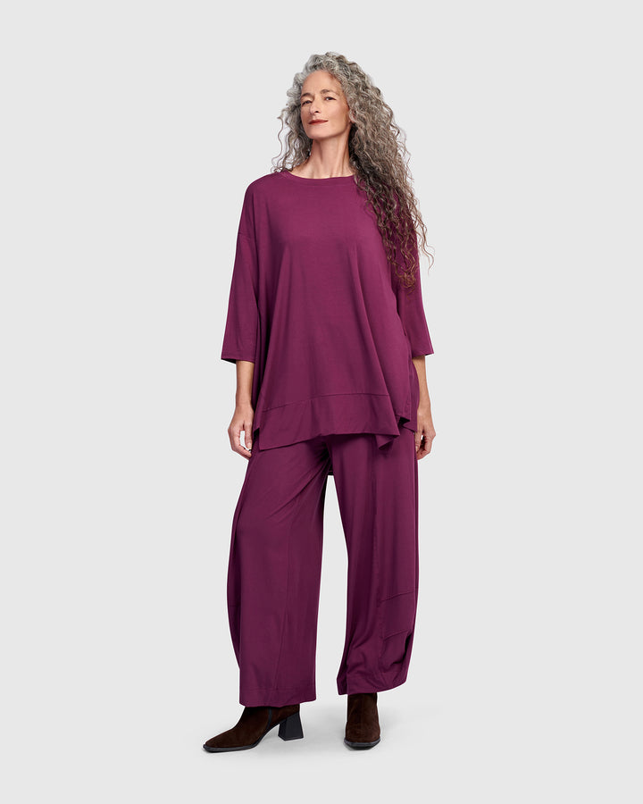 Essential Oversized Trapeze Top, Sangria