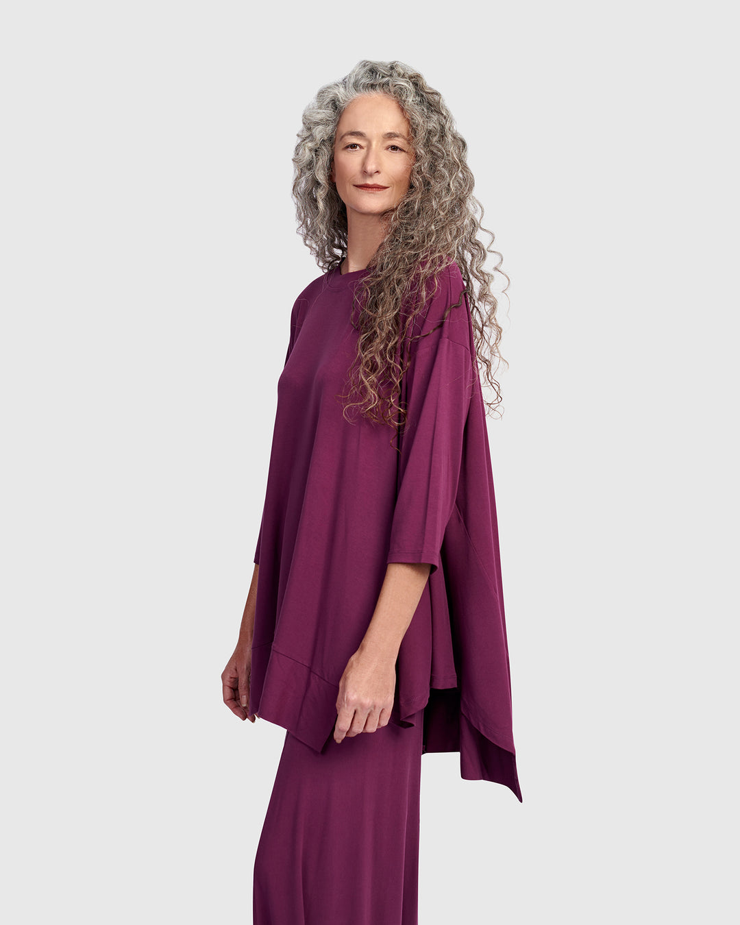 Essential Oversized Trapeze Top, Sangria