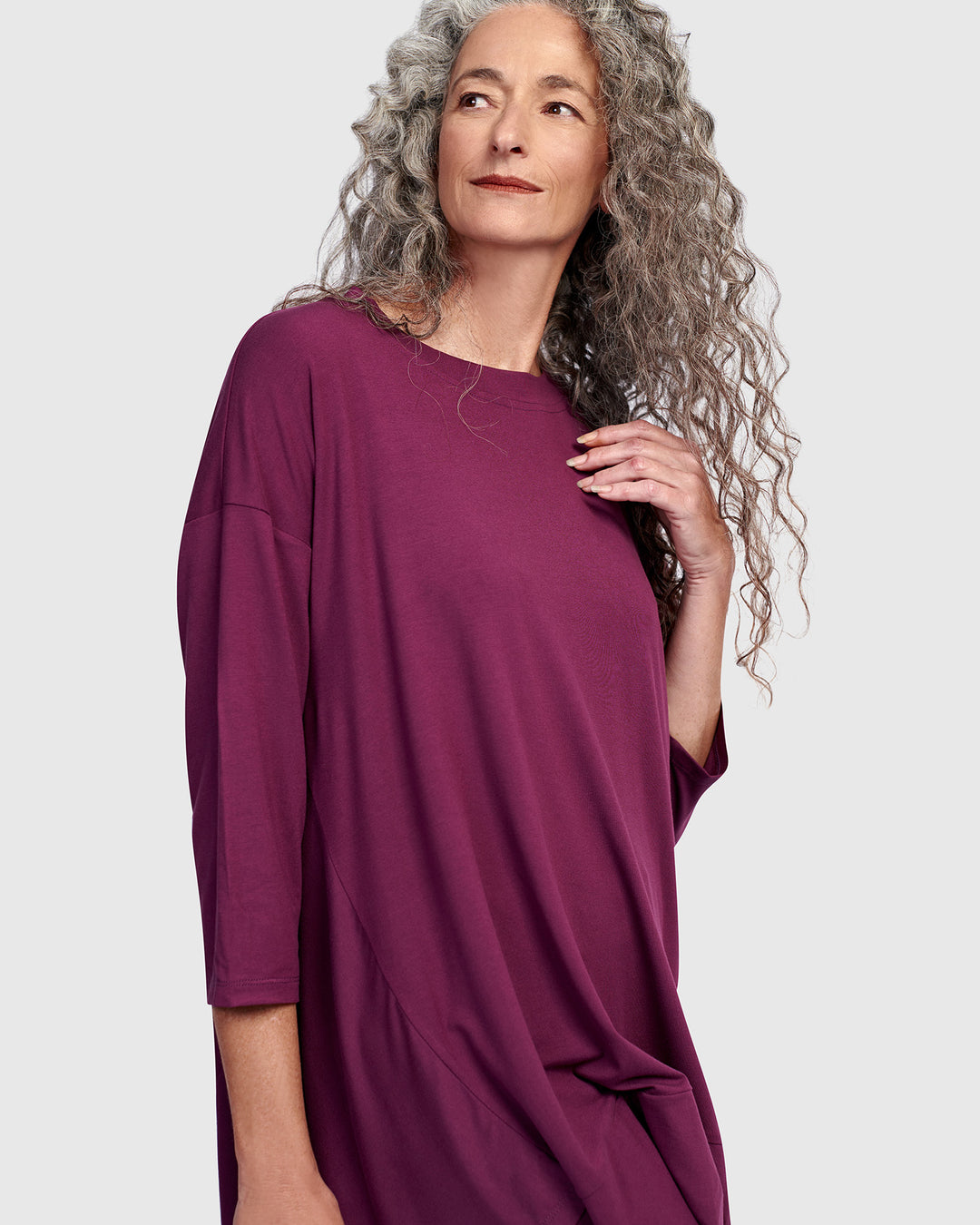 Essential Oversized Trapeze Top, Sangria