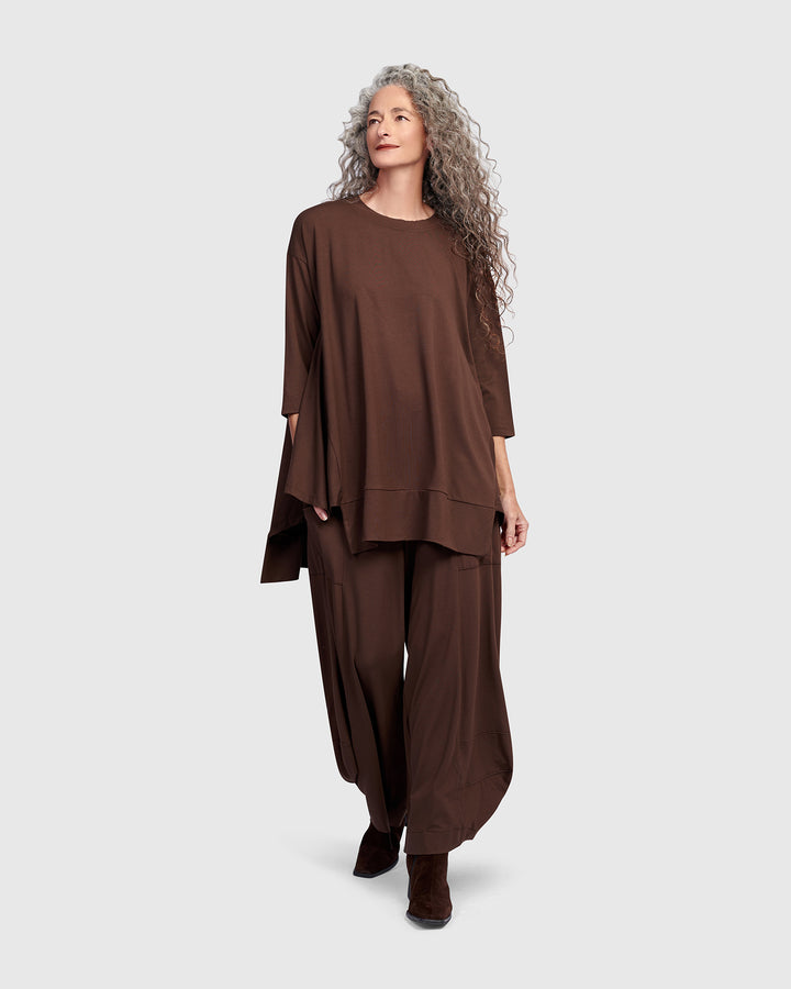 Essential Oversized Trapeze Top, Umber