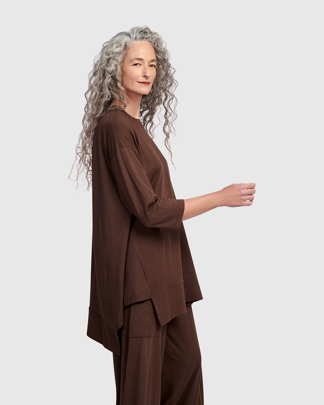 Essential Oversized Trapeze Top, Umber