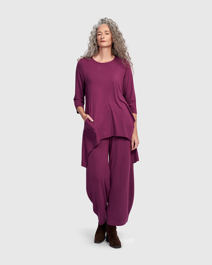 Essential Cutout Tunic Top, Sangria