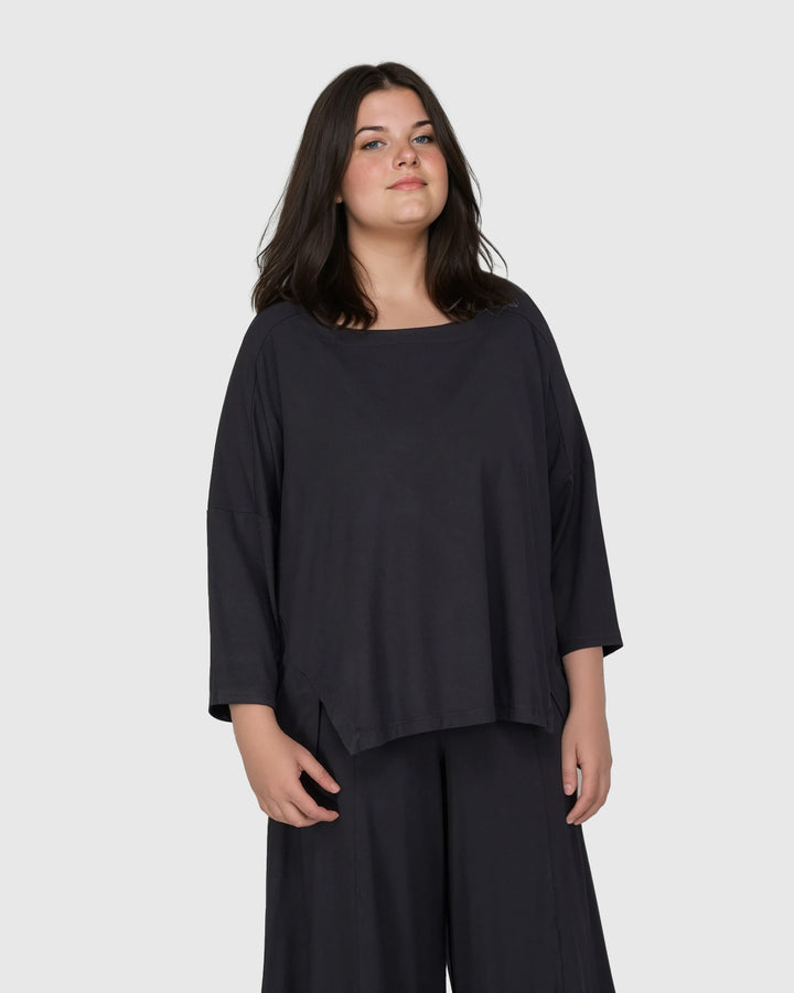 Essential Boxy Top, Black