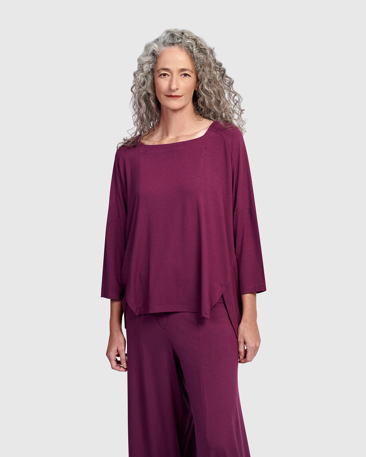 Essential Boxy Top, Sangria