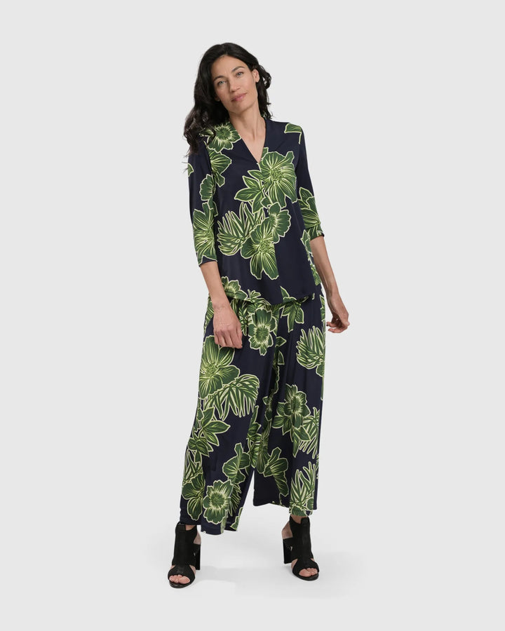 FRESH GREENS PALAZZO PANTS, ROYAL