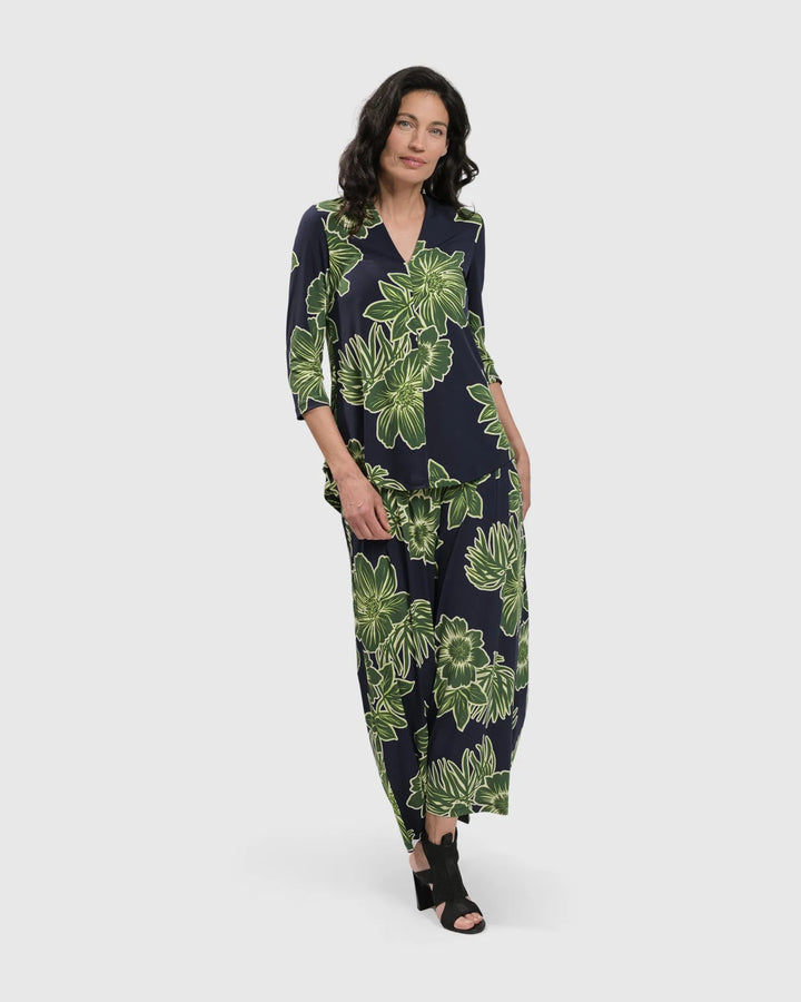 FRESH GREENS PALAZZO PANTS, ROYAL