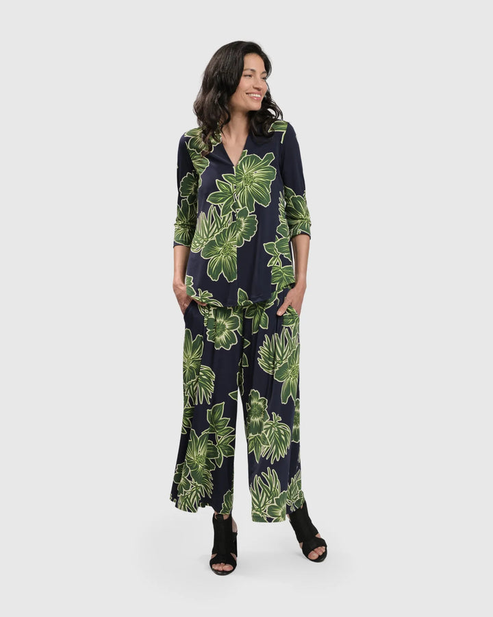 FRESH GREENS PALAZZO PANTS, ROYAL