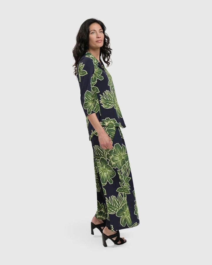 FRESH GREENS PALAZZO PANTS, ROYAL