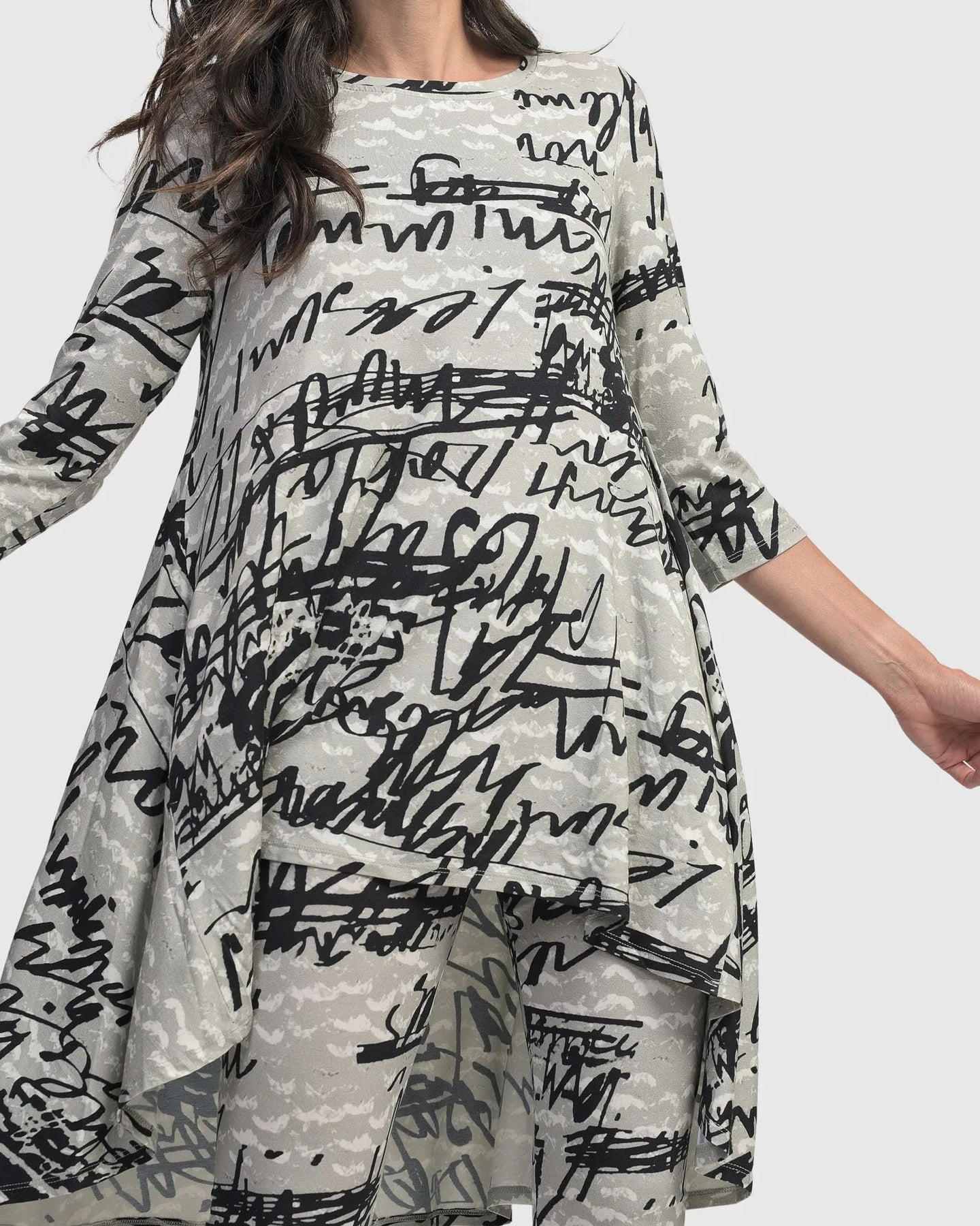 Flirty Swing Tunic Top, Script â Alembika U.S.