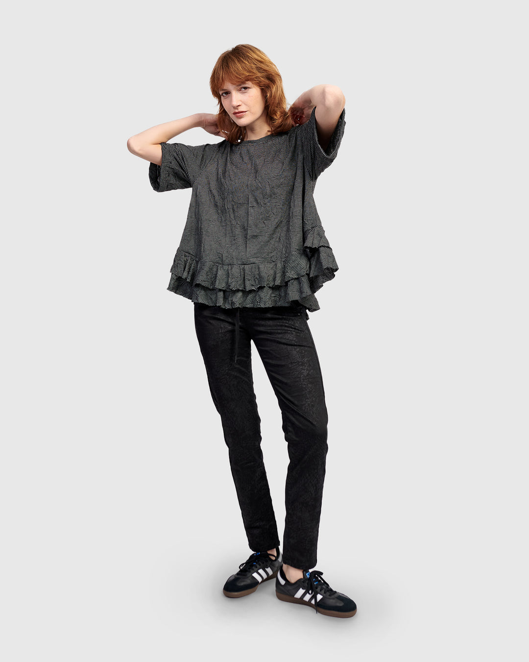 Network Ruffle Tee, Stripes